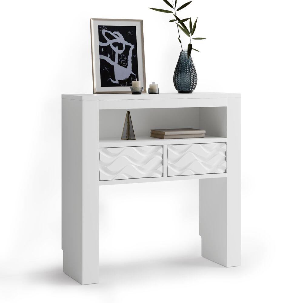 Console laquée 2 tiroirs 1 niche 3