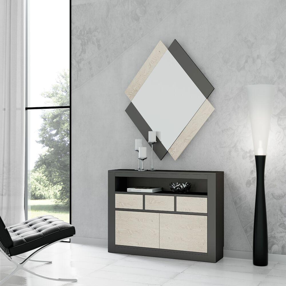 Meuble d'entrée faible profondeur grand espace de rangement  2