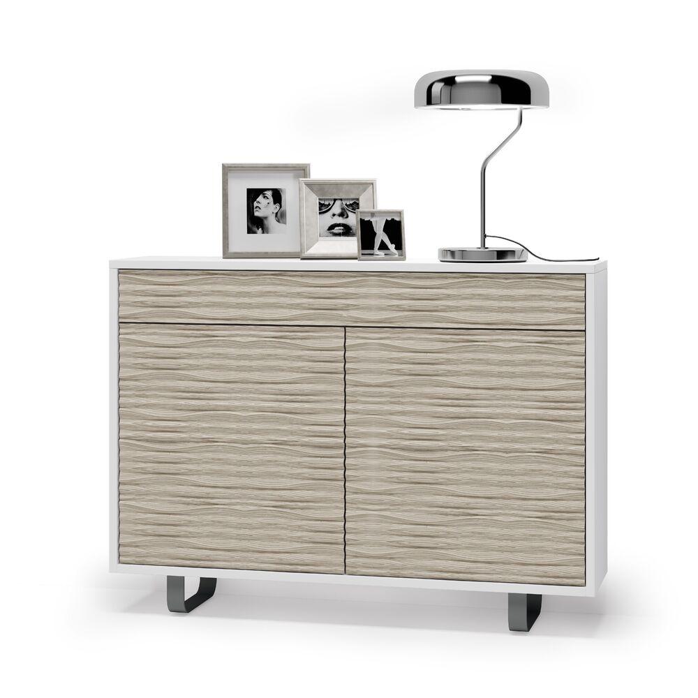 Meuble d'entrée moderne 2 portes - 1 tiroir pieds et façades personnalisables  3