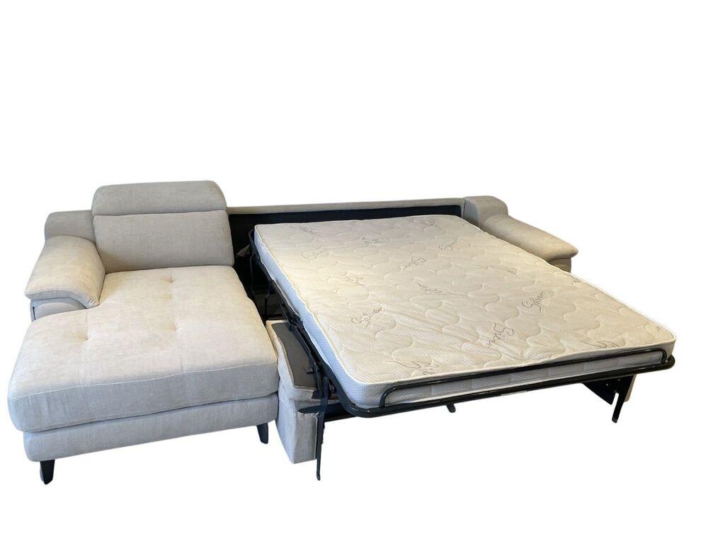 Canapé d'angle chaise longue avec couchage 140 x 190 cm 2