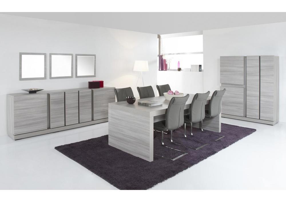 Chaise moderne pied luge pvc noir 2