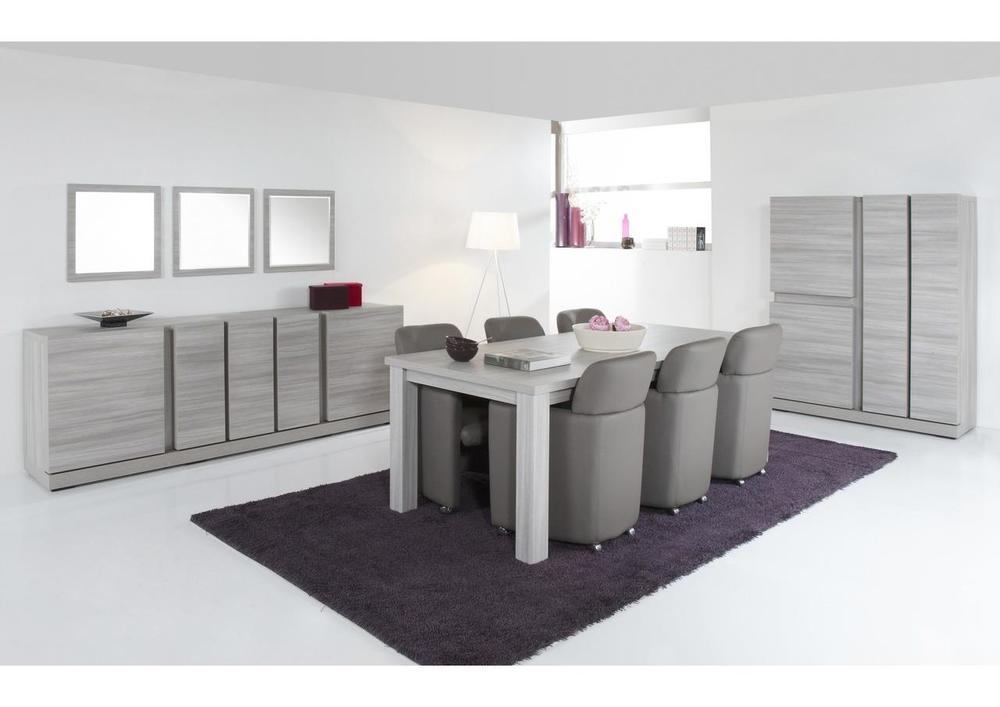 Chaise moderne grise sur roulette 4