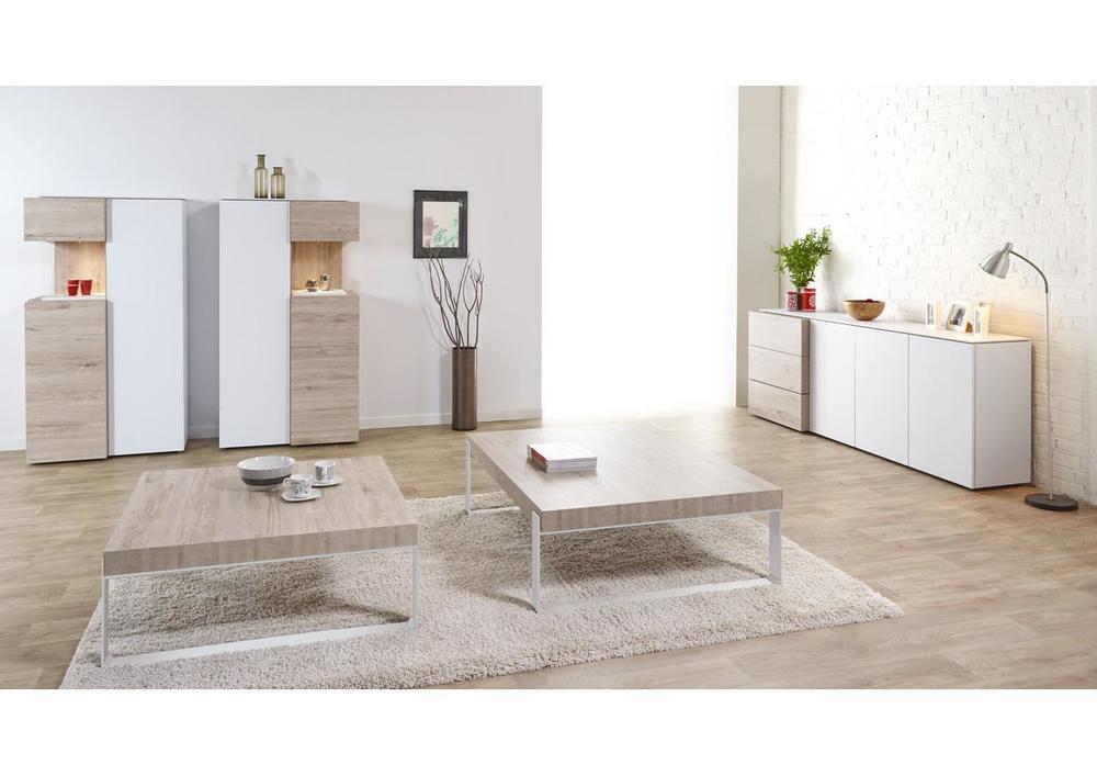 Meuble d'appui 1 porte laquée blanche, 1 niche  2