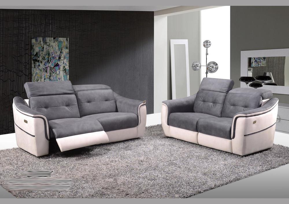 Canapé 2 places PVC et microfibre fixe ou relax 2