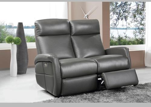 Canapé 2 places en cuir avec 2 relax électriques
