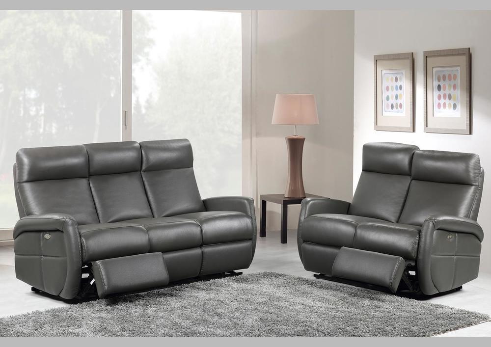 Canapé 2 places en cuir avec 2 relax électriques 4