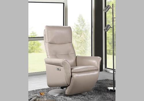 Elégant fauteuil pivotant et relax en cuir