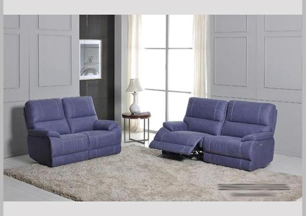 Beau canapé 2 places en microfibre avec relax