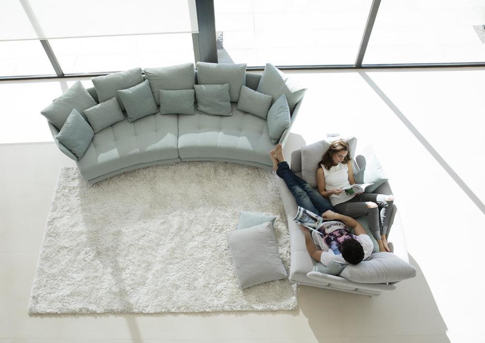 Canapé modulable 2 places cocooning avec coussins jetés 3