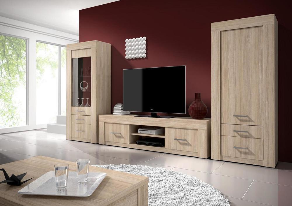 Colonne moderne 1 porte vitrée 2 tiroirs 4