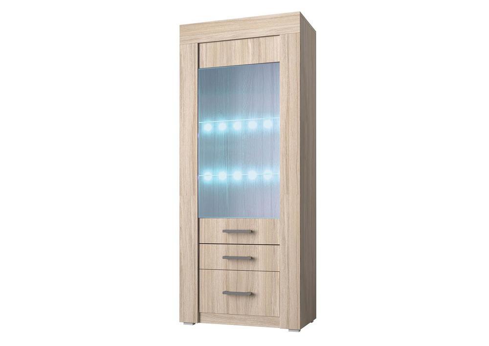 Colonne moderne 1 porte vitrée 2 tiroirs 2