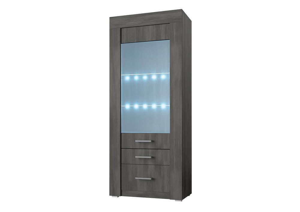 Colonne moderne 1 porte vitrée 2 tiroirs 3