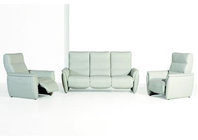 Canapé contemporain 2 places fixe ou relax, cuir, tissu ou microfibre