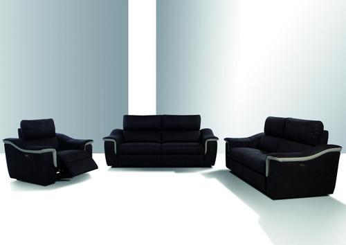 Canapé contemporain 3 places fixe ou relax, cuir, tissu ou microfibre