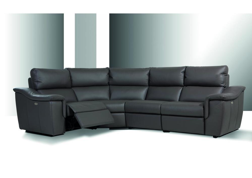 Canapé d'angle contemporain fixe ou relax cuir, tissu ou microfibre