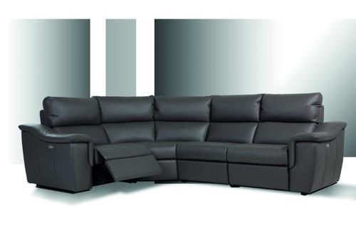 Canapé d'angle contemporain fixe ou relax cuir, tissu ou microfibre