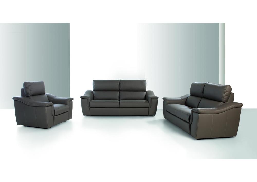 Canapé d'angle contemporain fixe ou relax cuir, tissu ou microfibre 2