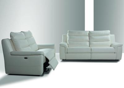 Canapé contemporain 3 places fixe ou relax, cuir, tissu ou microfibre