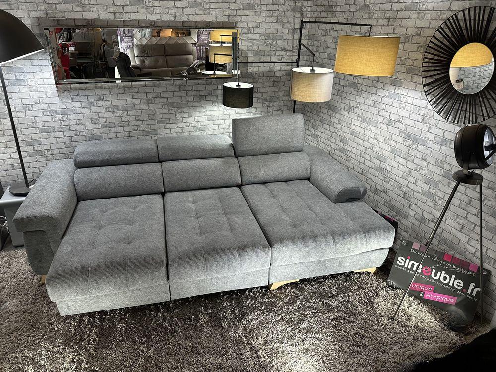 Canapé d'angle chaise longue 2 assises coulissantes 3