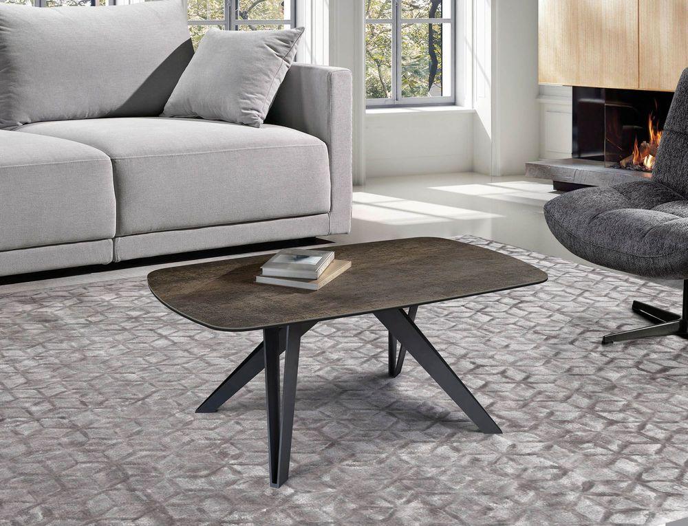 Table basse moderne pieds épingles croisés  3