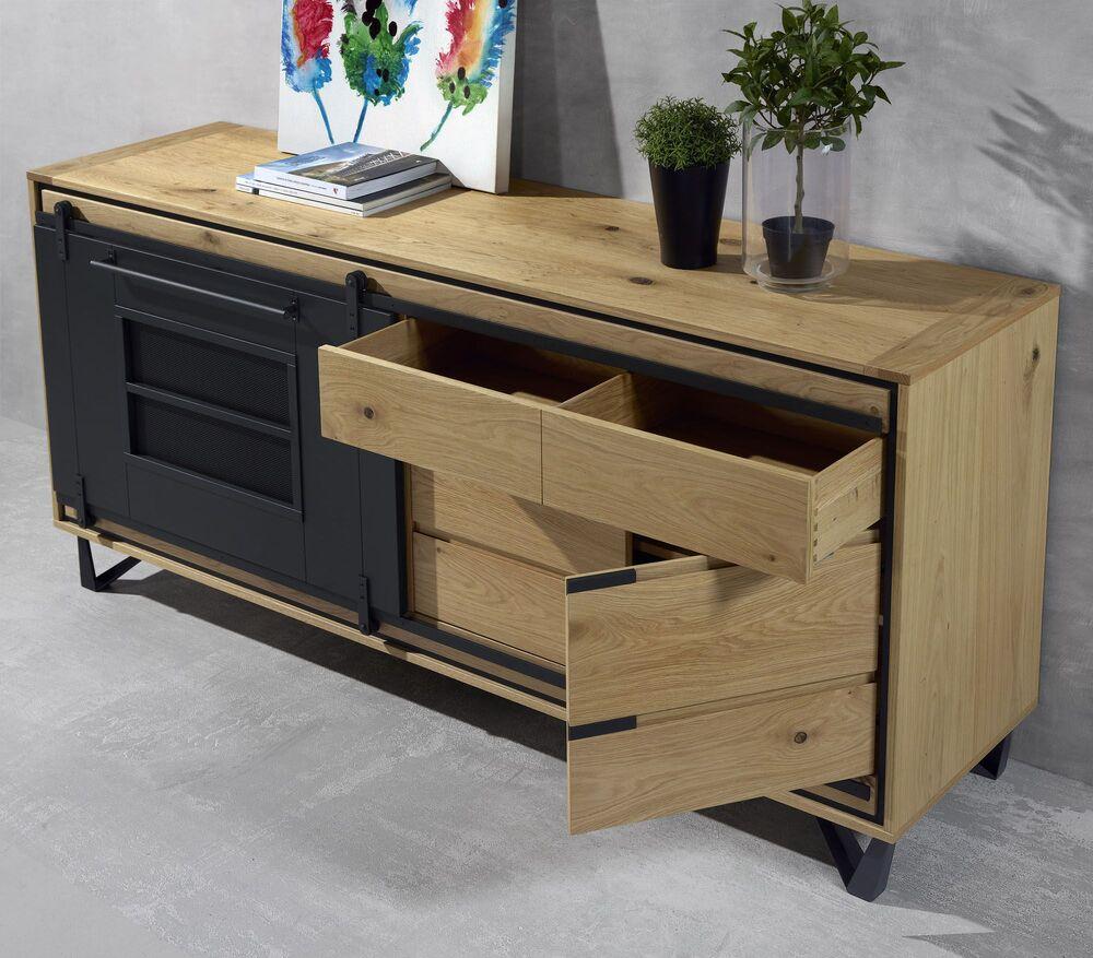Enfilade inspiration industriel 3 portes 1 tiroir 2