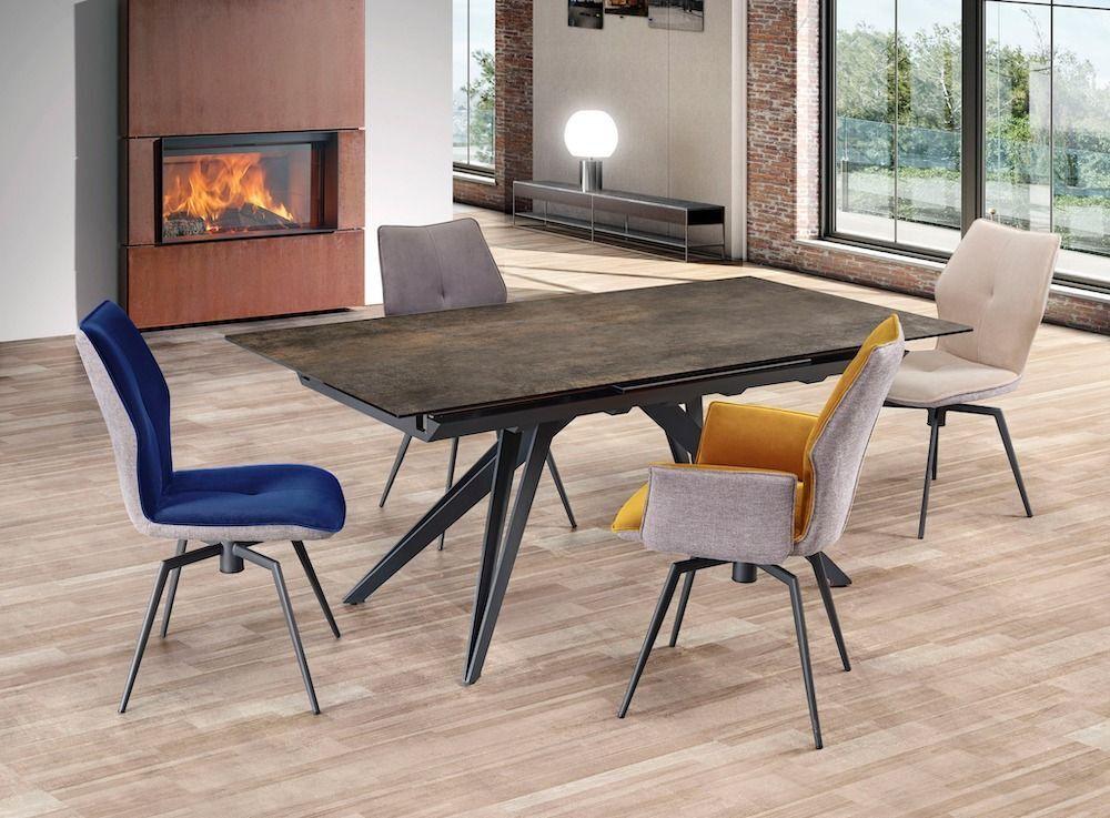 Table rectangulaire plateau céramique 1 allonge  1