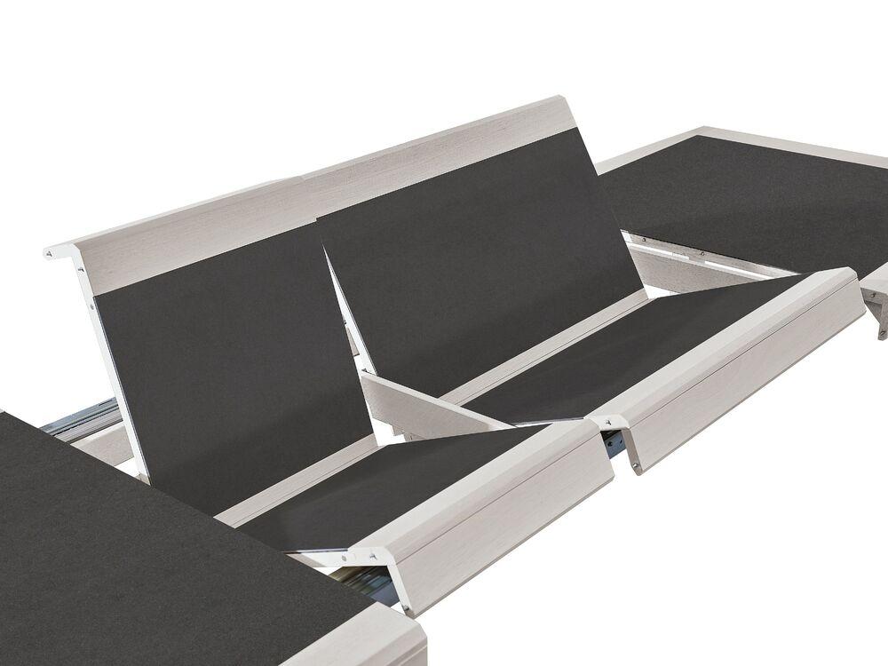 Table tonneau en bois et céramique avec plateau extensible  2