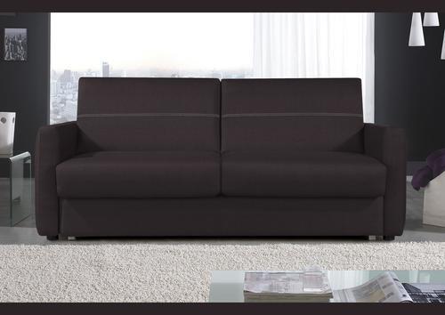 Canapé 3 places tissu rouge avec convertible