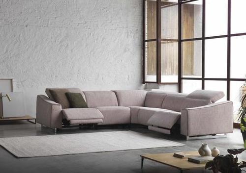 Canapé d'angle 2 relax électriques pieds en métal