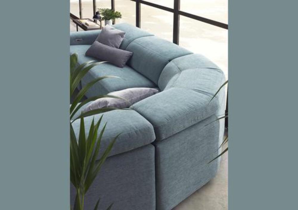 Canapé d'angle en arrondi avec 1 relax électrique 2