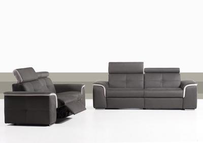 Canape fixe 3 places tetieres amovibles