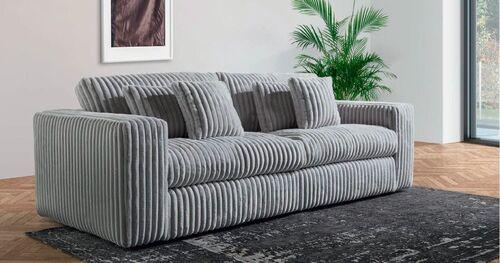 Canapé cocooning en velours côtelé 