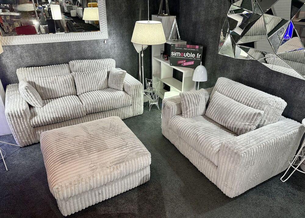 Fauteuil love seat en velours côtelé 