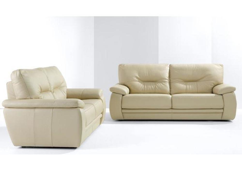 Canapé contemporain 3 places fixe, cuir, tissu ou microfibre 2