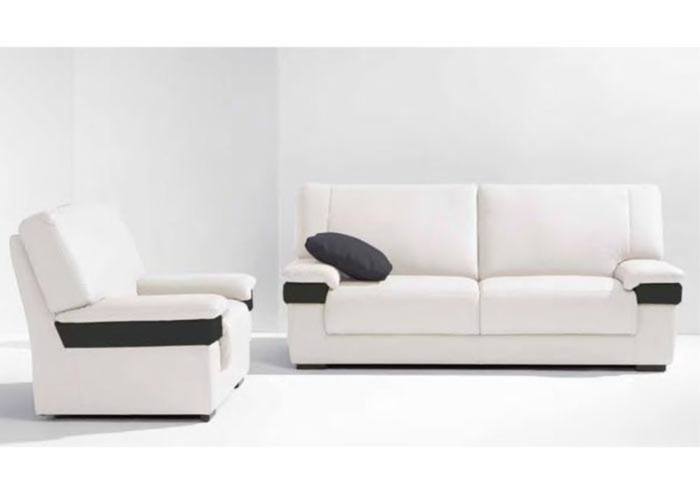 Canapé contemporain 3 places fixe, cuir, tissu ou microfibre 3