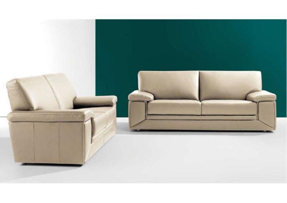 Canapé contemporain 2 places fixe, cuir, tissu ou microfibre 2