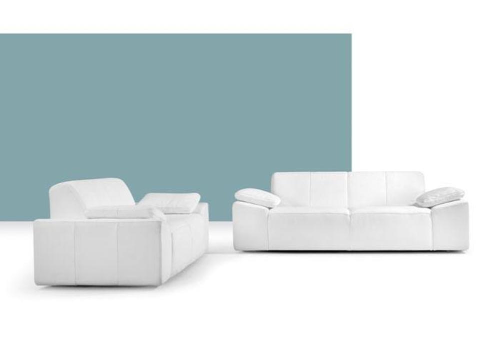 Canapé contemporain 3 places fixe, cuir, tissu ou microfibre 2