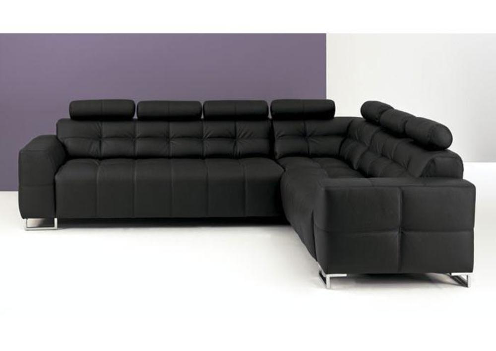 Canapé d'angle contemporain en cuir, tissu ou microfibre 3