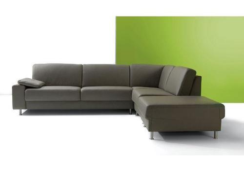 Canapé d'angle contemporain en cuir, tissu ou microfibre