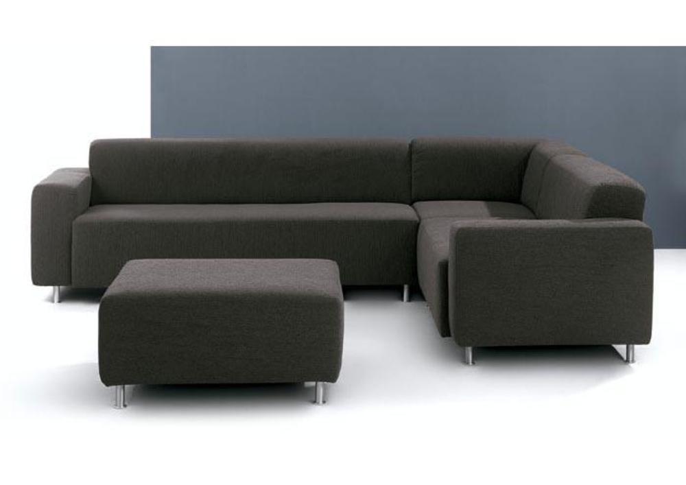 Canapé d'angle contemporain en cuir, tissu ou microfibre 2