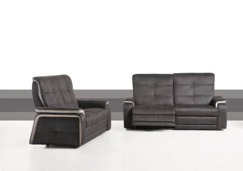 Beau canapé 3 places avec relax, haut de dossier