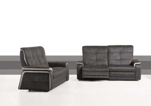 Beau canapé 3 places avec relax, haut de dossier