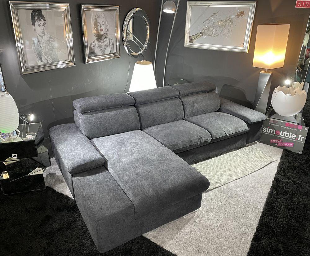 Canapé convertible avec méridienne coffre  2