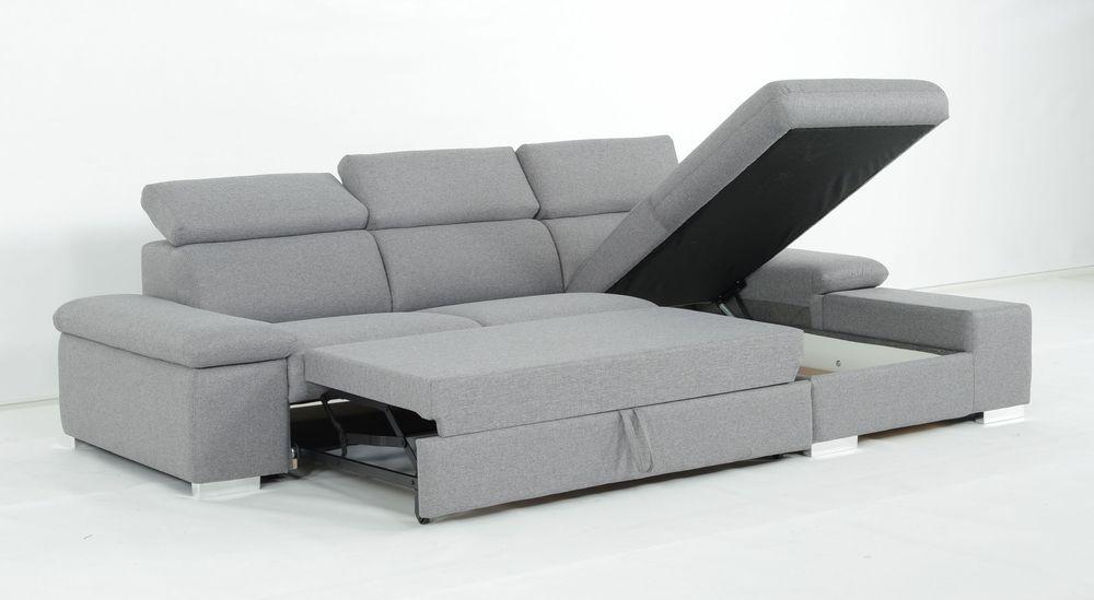 Canapé convertible avec méridienne coffre  4