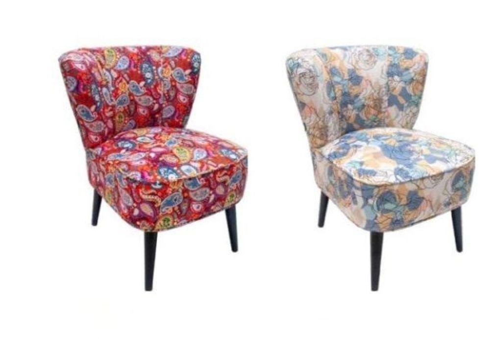 Fauteuil d'appoint motif géométrique  2