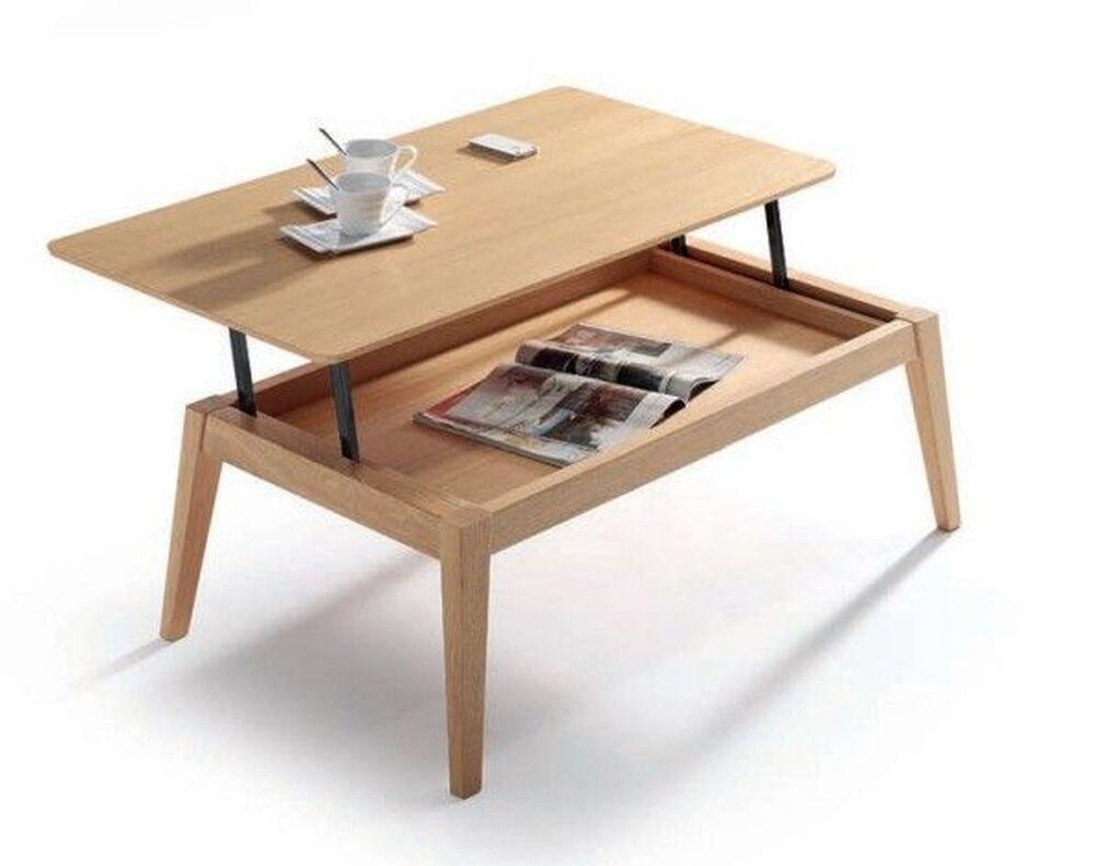 Table basse relevable style scandinave 2