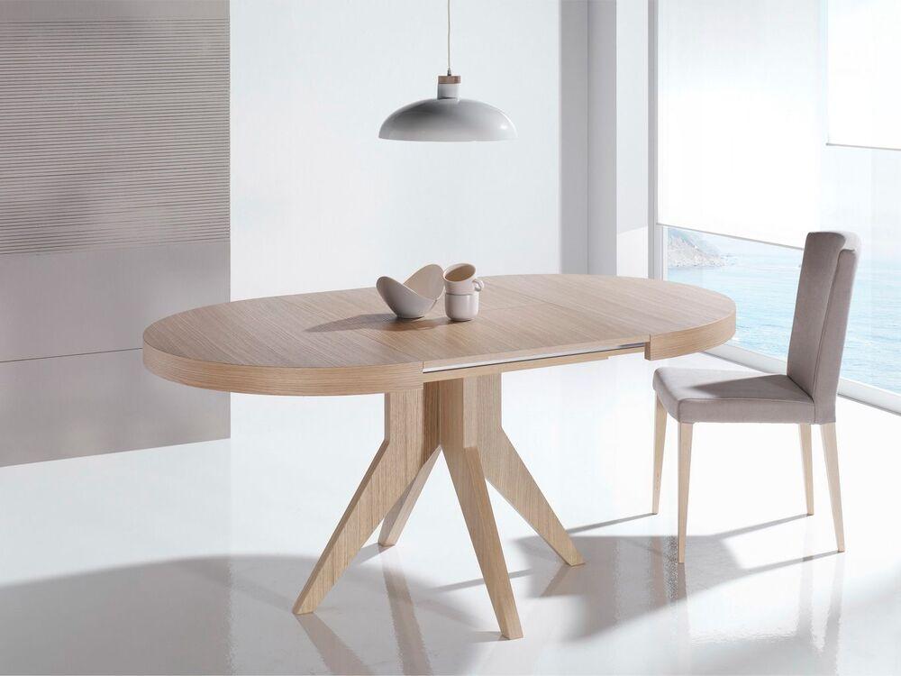 Table ronde extensible en bois 2