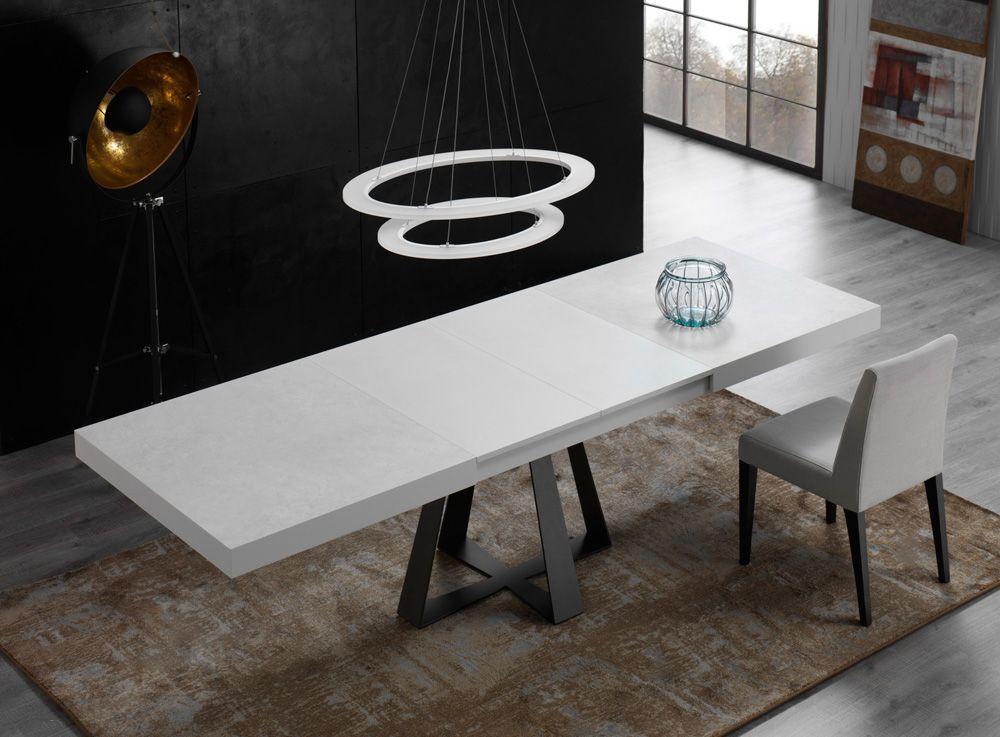 Table de repas pied central design plateau au choix : bois, céramique ou verre 5