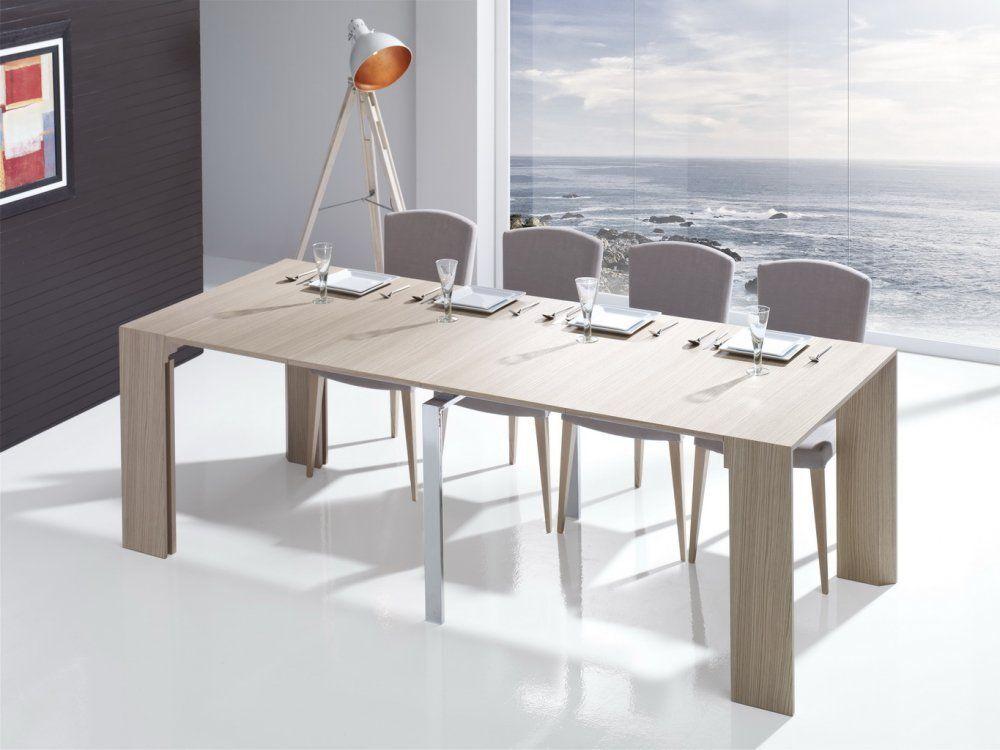 Console 4 allonges qui se transforme en table de repas 3
