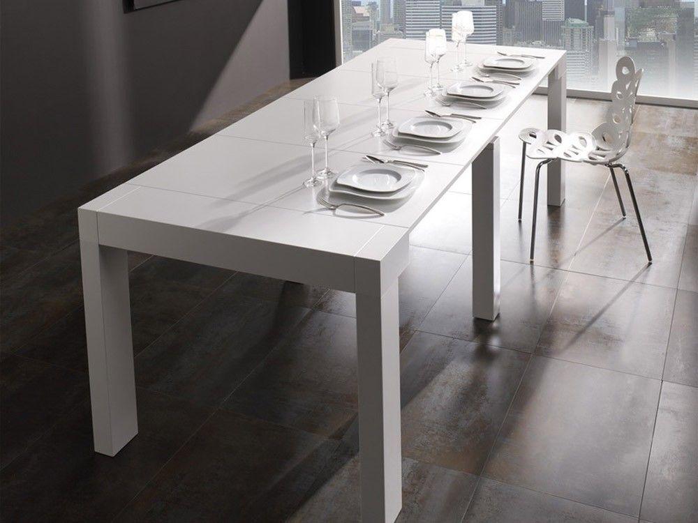Console contemporaine transformable en table grâce à 4 allonges 2